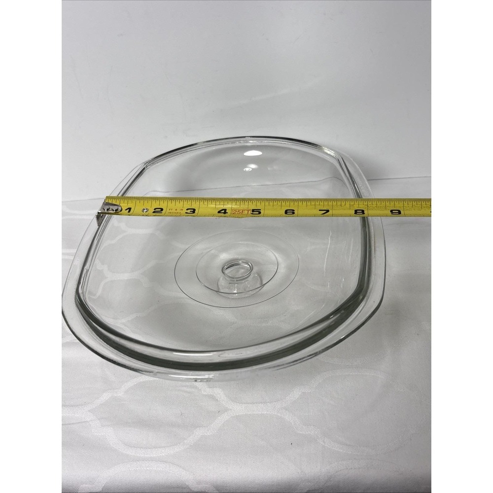 Original Rival Crock Pot Oval Glass Cover Lid Only  3860 3745 3755 3756 Chipped - Picture 7 of 8
